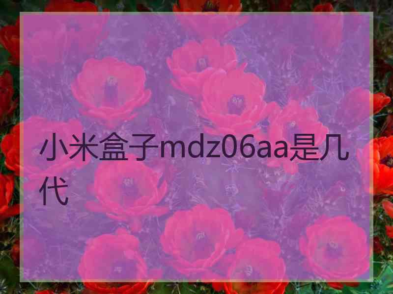 小米盒子mdz06aa是几代