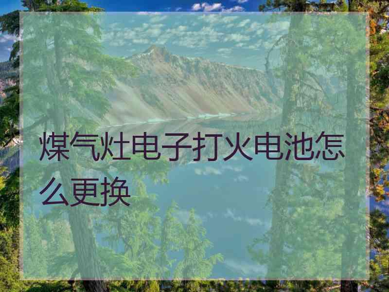 煤气灶电子打火电池怎么更换