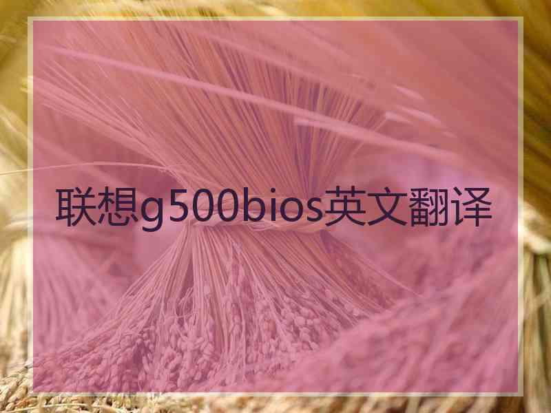 联想g500bios英文翻译