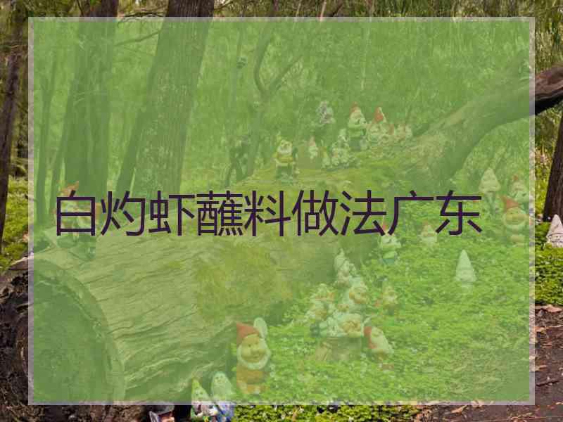 白灼虾蘸料做法广东