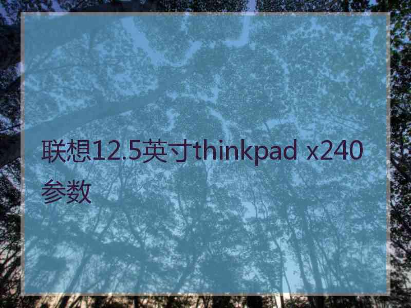 联想12.5英寸thinkpad x240参数