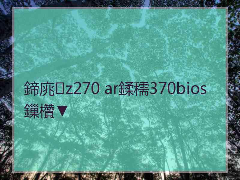 鍗庣z270 ar鍒穤370bios鏁欑▼