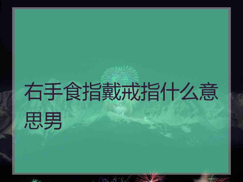 右手食指戴戒指什么意思男