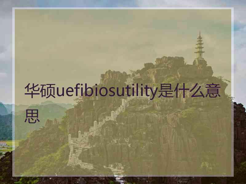 华硕uefibiosutility是什么意思