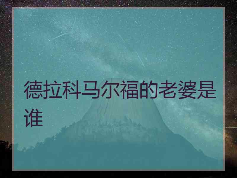 德拉科马尔福的老婆是谁