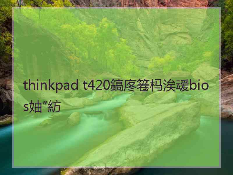 thinkpad t420鎬庝箞杩涘叆bios妯″紡