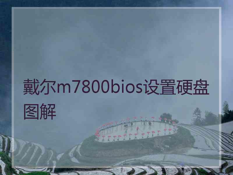 戴尔m7800bios设置硬盘图解