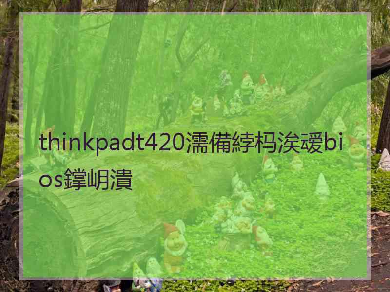 thinkpadt420濡備綍杩涘叆bios鐣岄潰