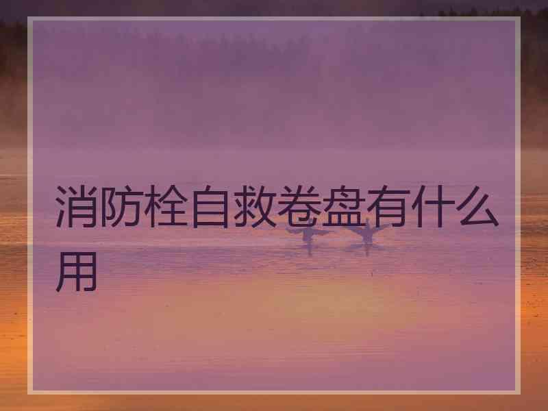 消防栓自救卷盘有什么用