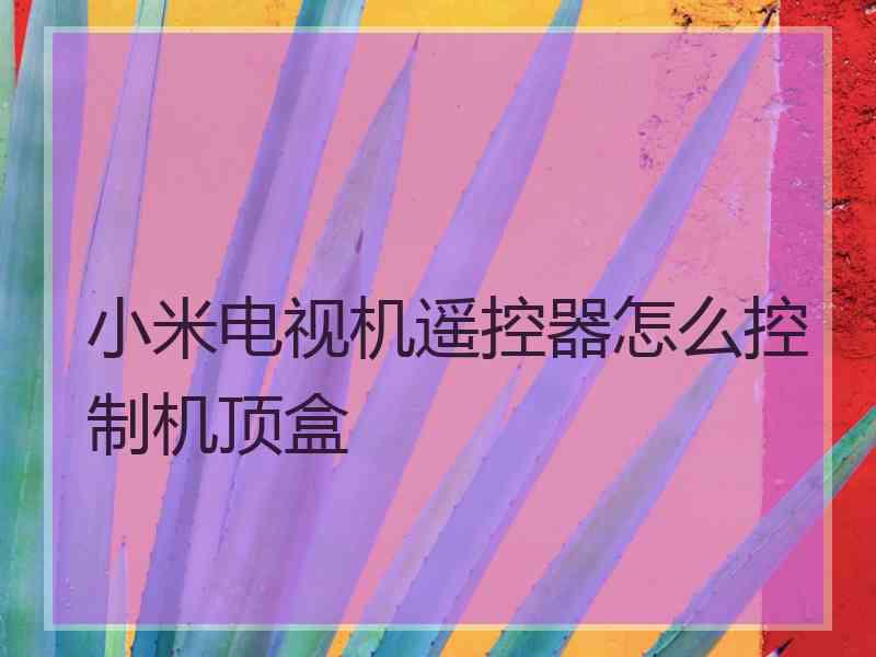 小米电视机遥控器怎么控制机顶盒