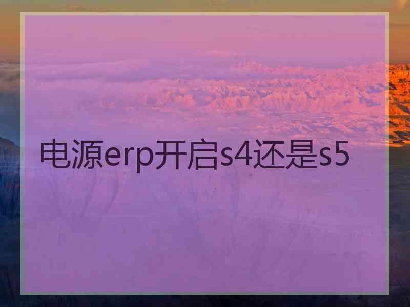 电源erp开启s4还是s5