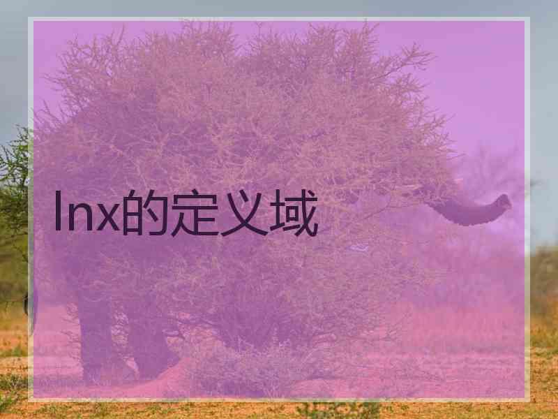 lnx的定义域