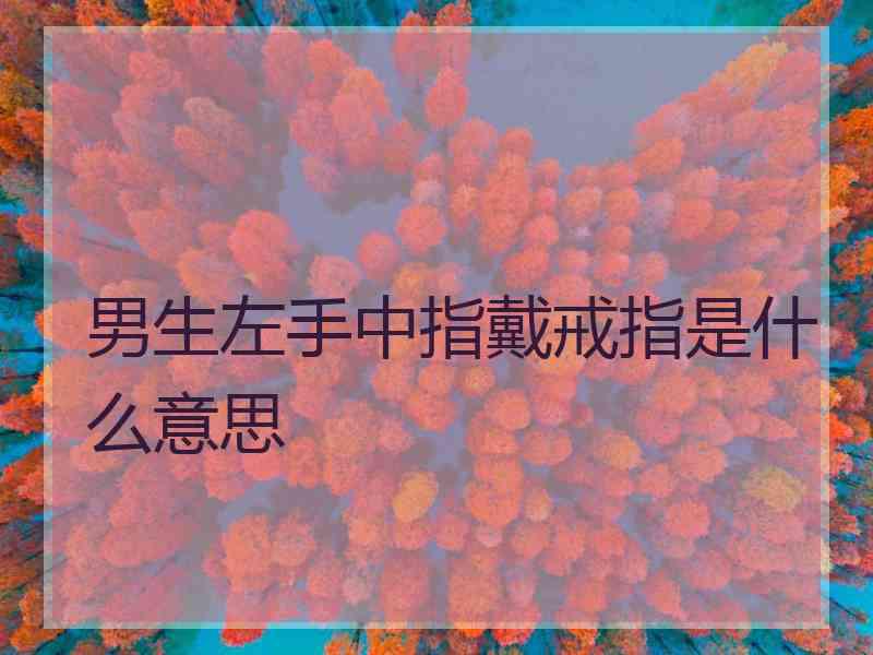 男生左手中指戴戒指是什么意思