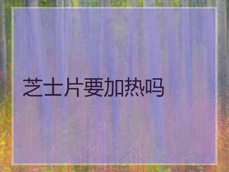 芝士片要加热吗