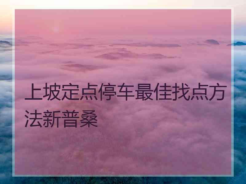 上坡定点停车最佳找点方法新普桑