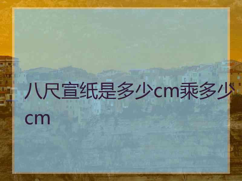 八尺宣纸是多少cm乘多少cm