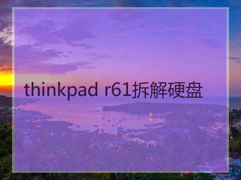 thinkpad r61拆解硬盘