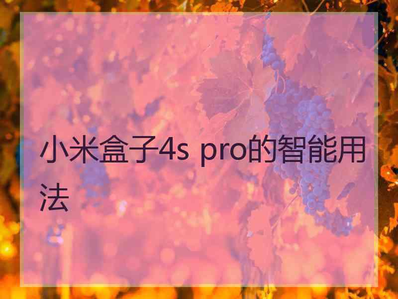 小米盒子4s pro的智能用法