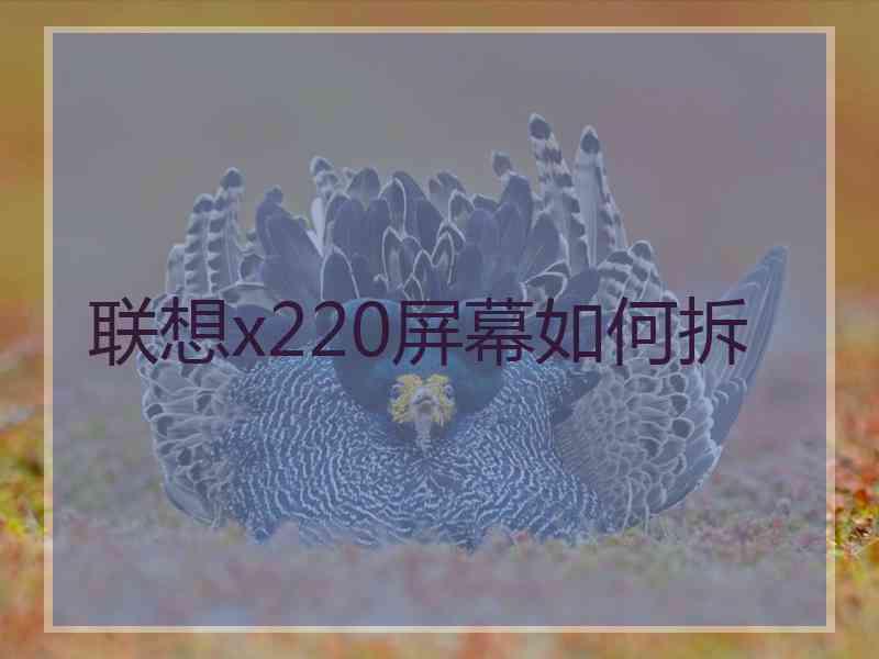 联想x220屏幕如何拆