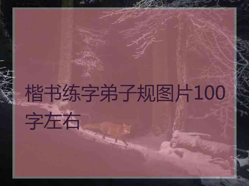 楷书练字弟子规图片100字左右