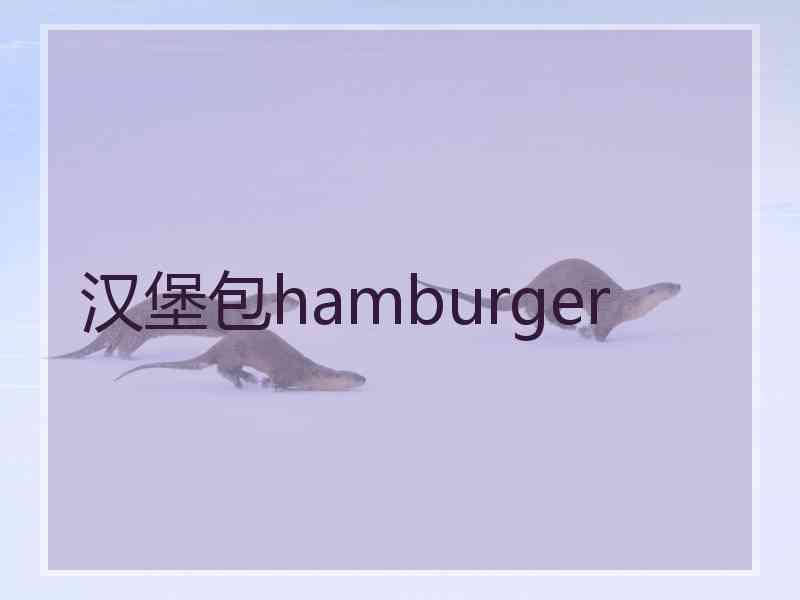 汉堡包hamburger