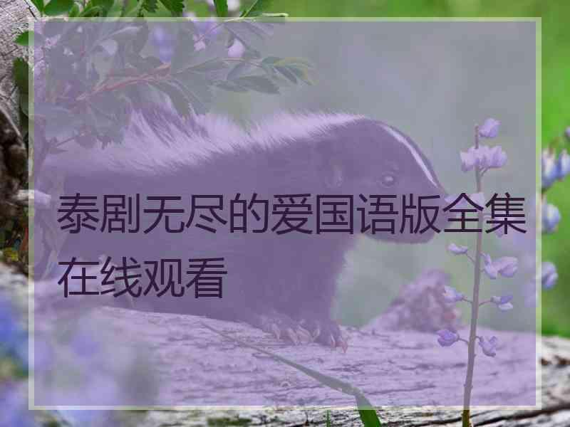 泰剧无尽的爱国语版全集在线观看