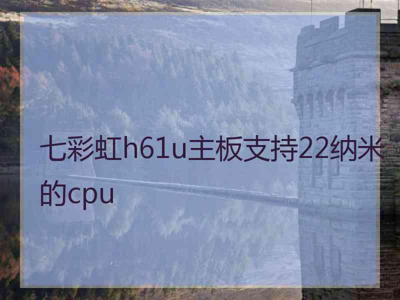 七彩虹h61u主板支持22纳米的cpu