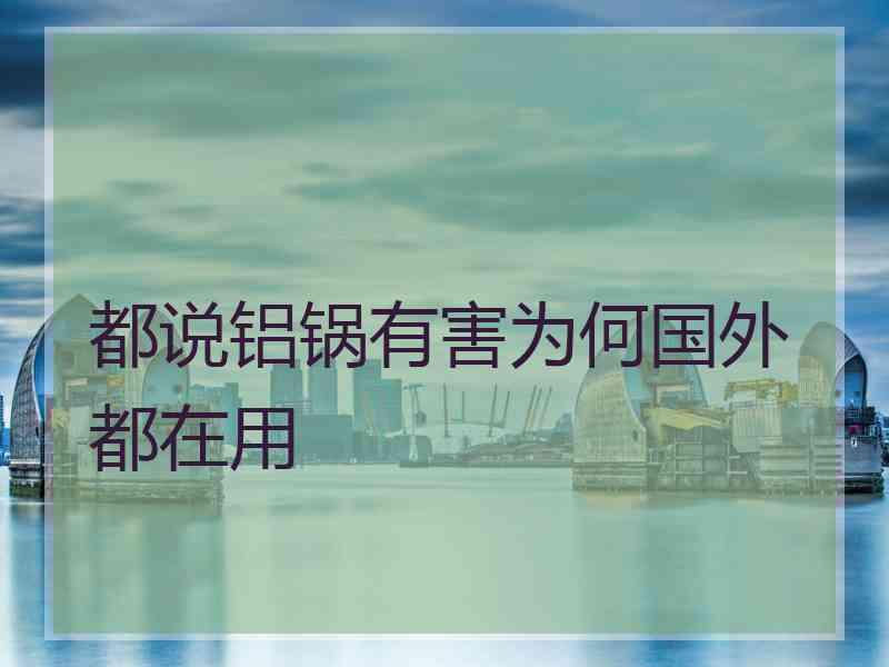 都说铝锅有害为何国外都在用