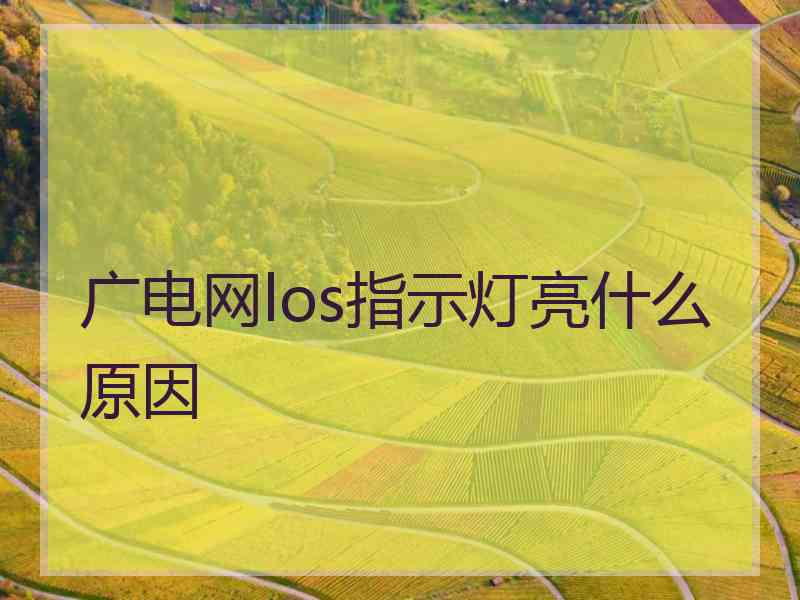 广电网los指示灯亮什么原因