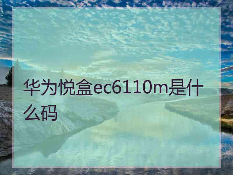 华为悦盒ec6110m是什么码