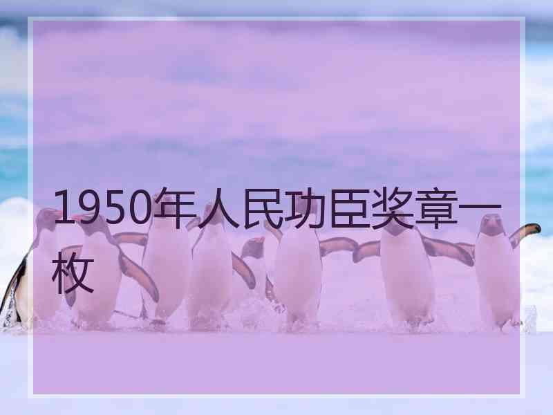 1950年人民功臣奖章一枚