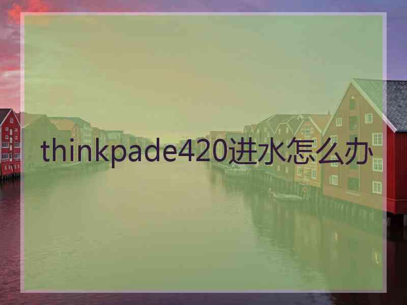 thinkpade420进水怎么办