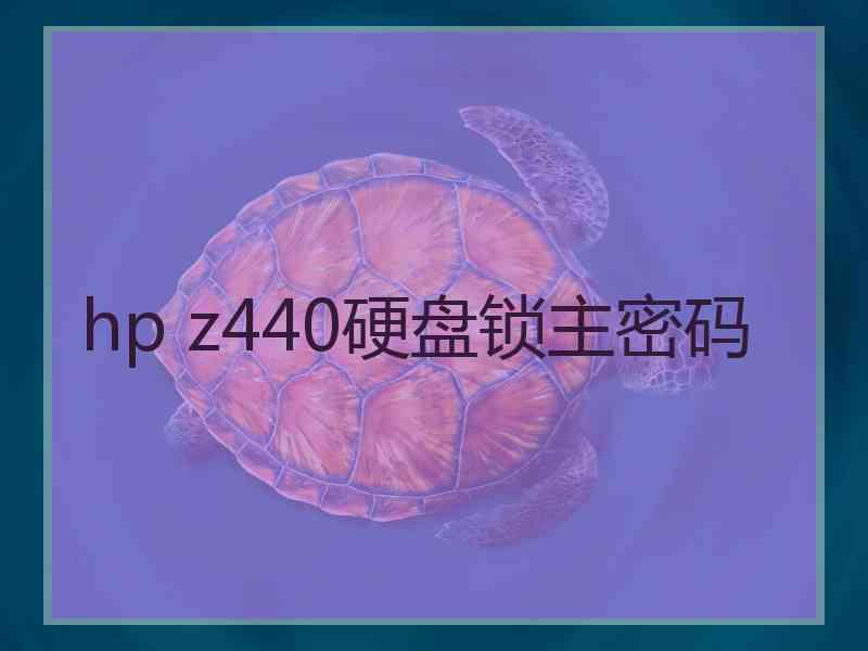 hp z440硬盘锁主密码