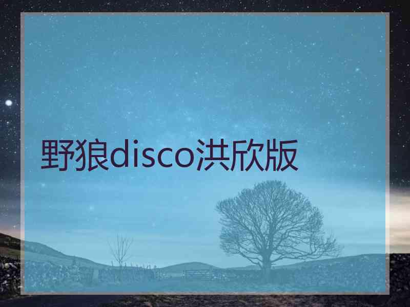 野狼disco洪欣版