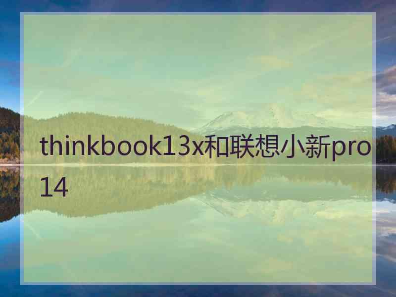 thinkbook13x和联想小新pro14