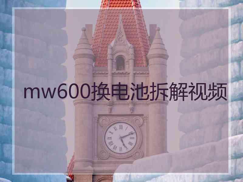 mw600换电池拆解视频