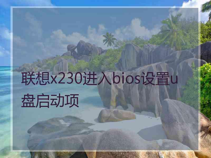 联想x230进入bios设置u盘启动项