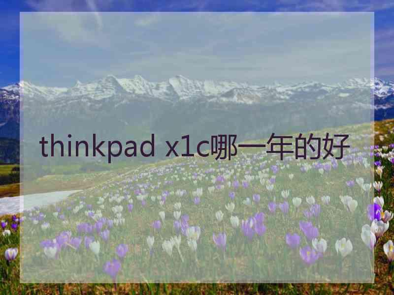 thinkpad x1c哪一年的好