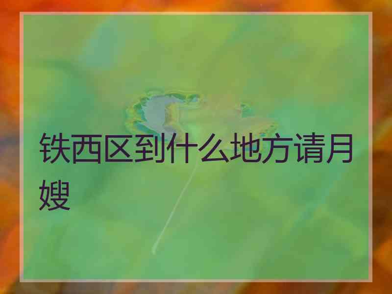 铁西区到什么地方请月嫂