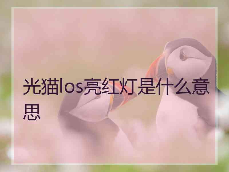 光猫los亮红灯是什么意思