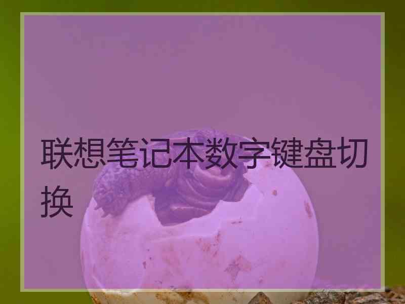 联想笔记本数字键盘切换