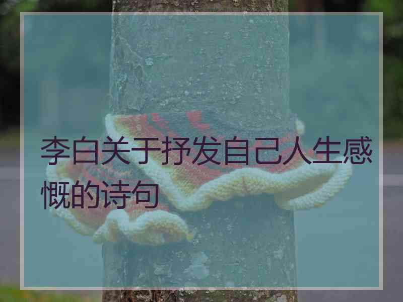 李白关于抒发自己人生感慨的诗句