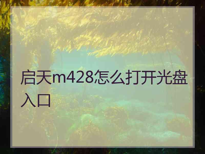 启天m428怎么打开光盘入口