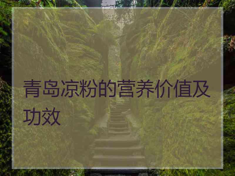 青岛凉粉的营养价值及功效