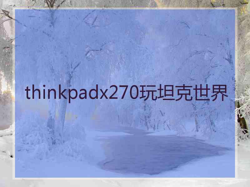 thinkpadx270玩坦克世界