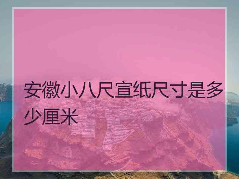 安徽小八尺宣纸尺寸是多少厘米