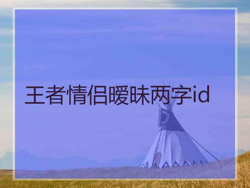 王者情侣暧昧两字id