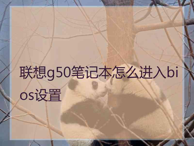 联想g50笔记本怎么进入bios设置