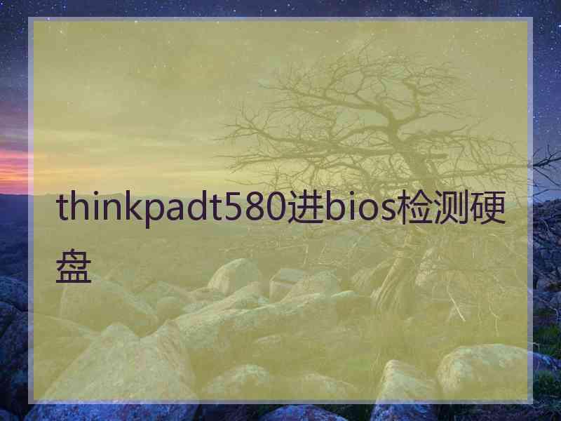 thinkpadt580进bios检测硬盘