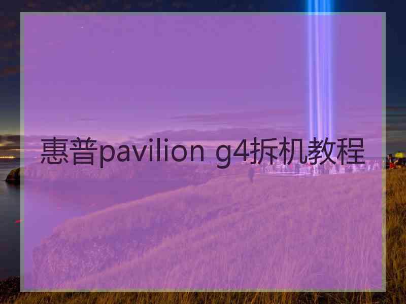 惠普pavilion g4拆机教程